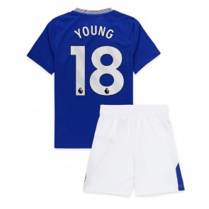 Everton Ashley Young #18 Hemmaställ Barn 2024-25 Kortärmad (+ Korta byxor)